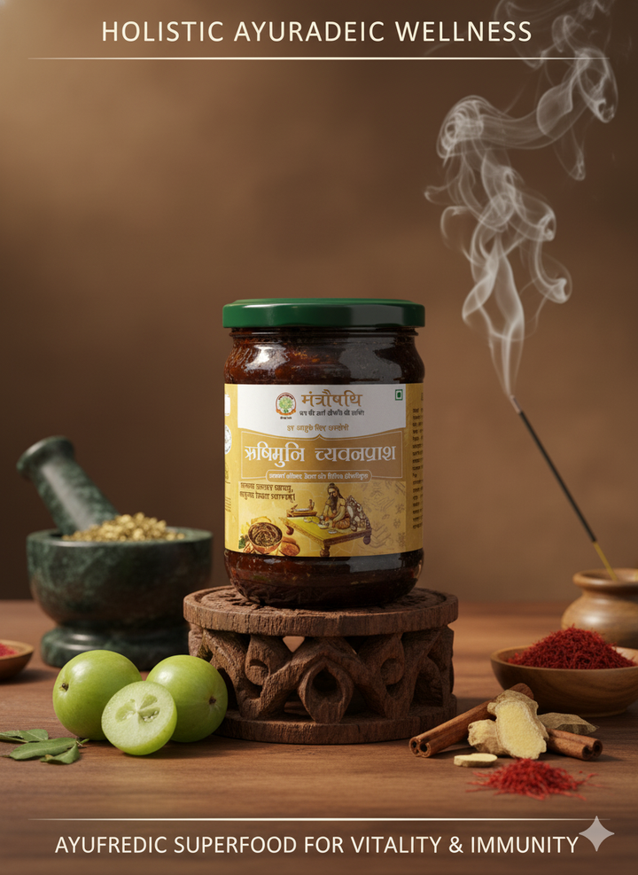 Mantraushadhi Rushimuni Chyavanprash | Shastrokt Ayurvedic Rasayan for Immunity, Vitality & Strength | 500g