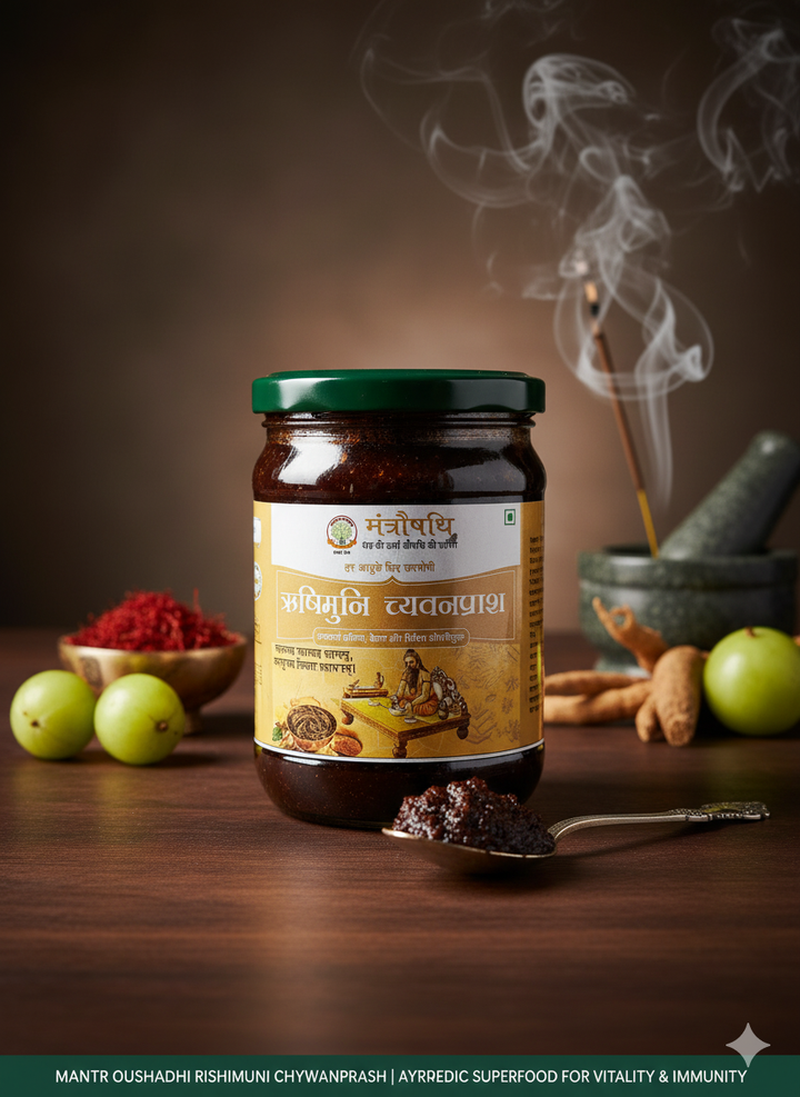 Mantraushadhi Rushimuni Chyavanprash | Shastrokt Ayurvedic Rasayan for Immunity, Vitality & Strength | 500g